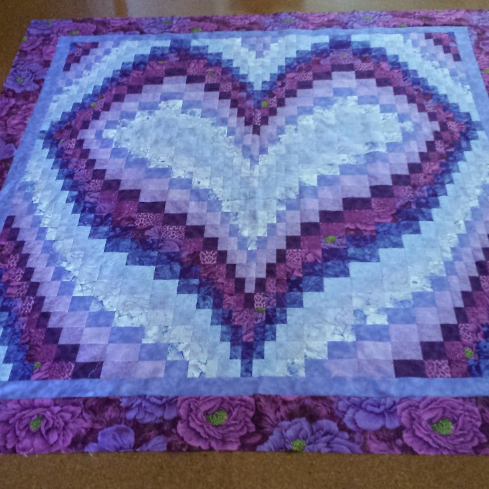 Bargello Heart Quiltsby me