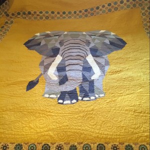 Elephant Abstractions Quilt by Violet Craft