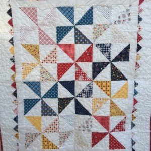 Pinwheel baby quilt 