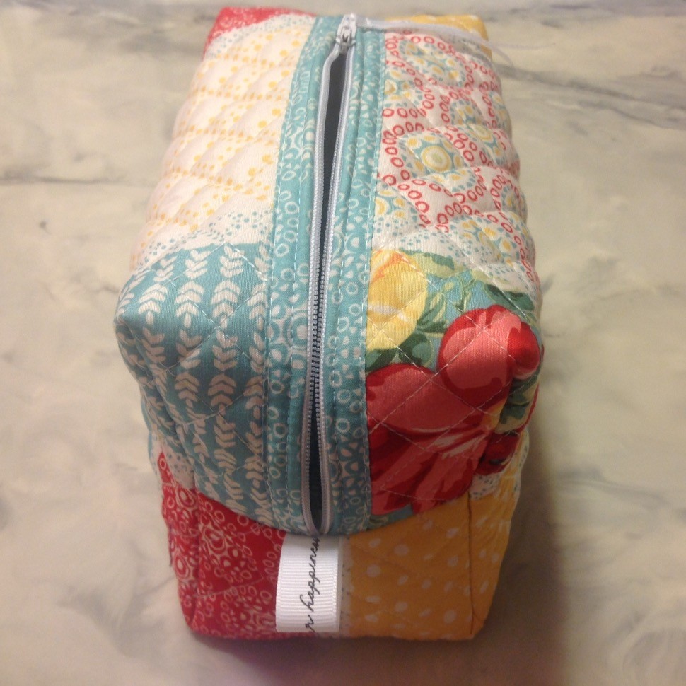 Zippered Pouch From A Quilted Placemat