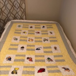 Cute Embroidered Baby Quilt