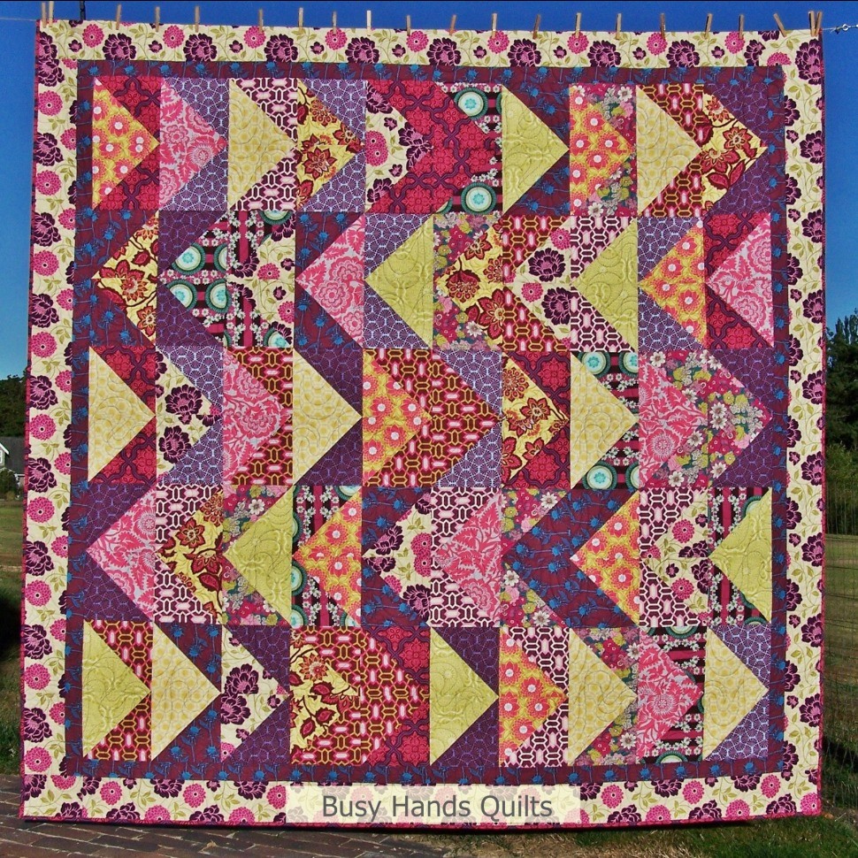 Wild and Crazy Giant Flying Geese Quilt