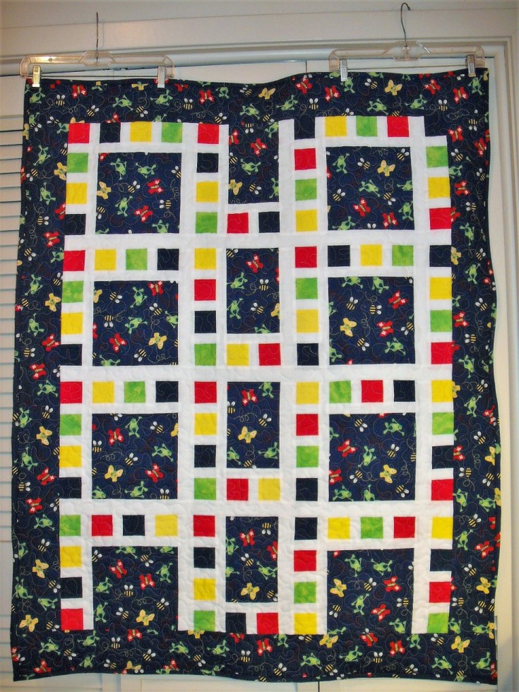The BBF Quilt -- Bees, Butterflies and Frogs
