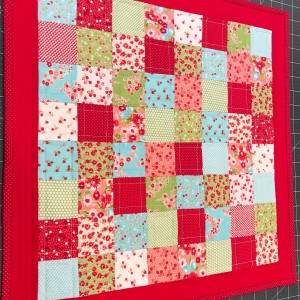 Doll quilt from leftover fabric