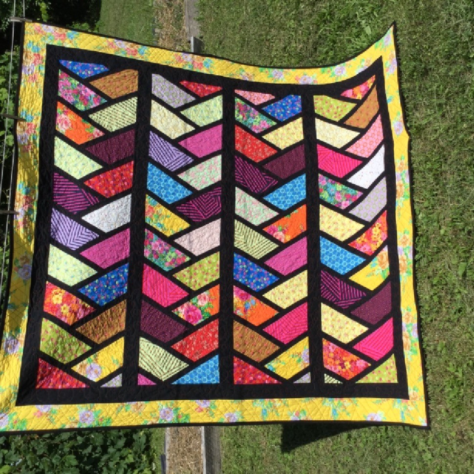 Sashed Half Hexi Quiltsby me