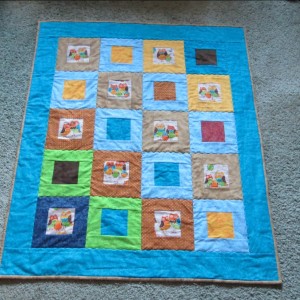Owl baby flannel quilt