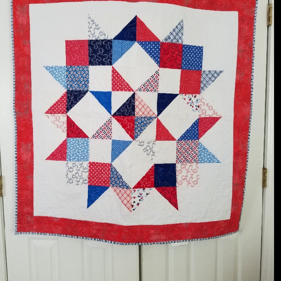 Moda Love Star Baby Quilt Quiltsby me