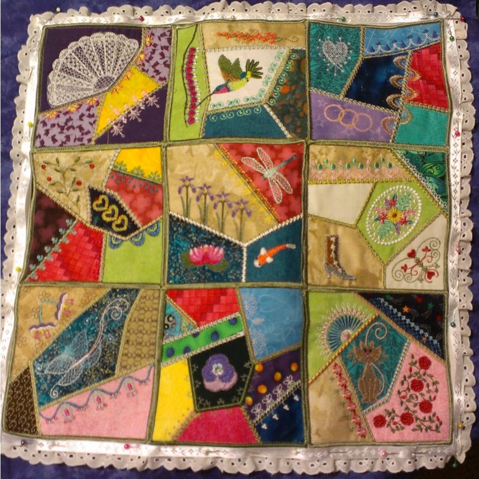 Kayli's Crazy Quilt Pillow