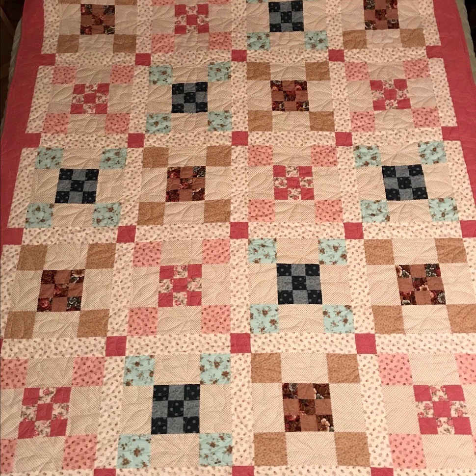 Pink & Flowers Quilt