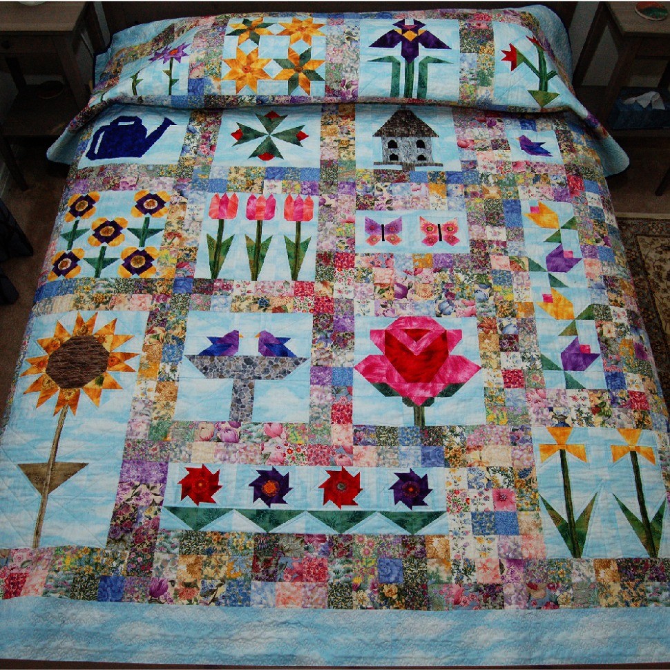 The FlowerGarden Quilt, designed by  M. Golimowski