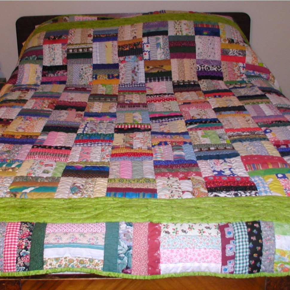 Scrappy Rail Fence | Quiltsby.me