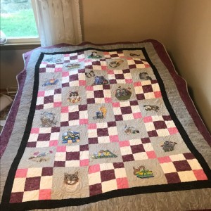 Shelley's Cat Quilt Finished