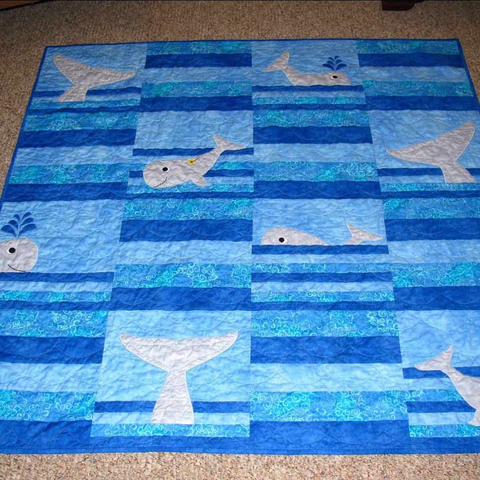 Whale Tails baby quilt