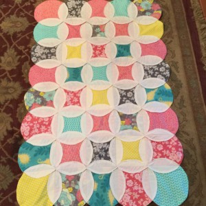 Cathedral window baby quilt