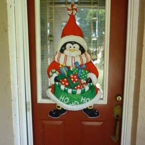 Jolly Holiday Peniguin Door Decoration