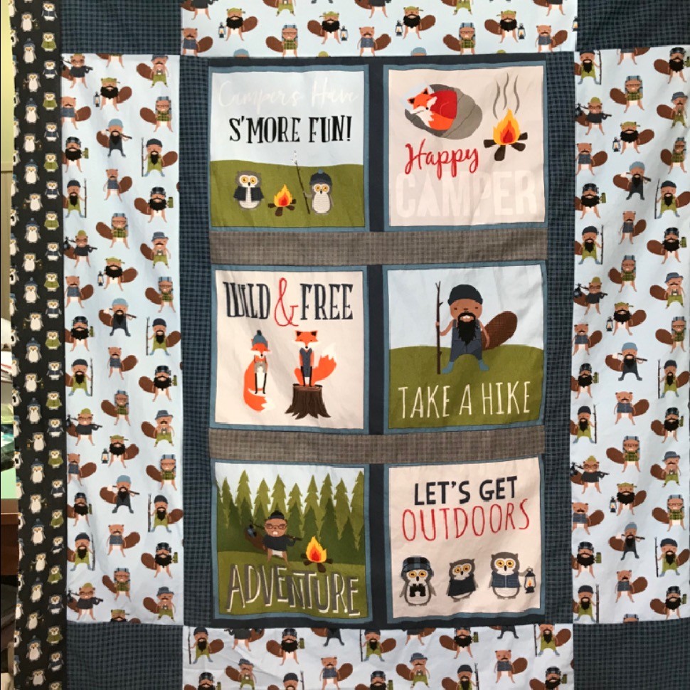 Flannel camping quilt