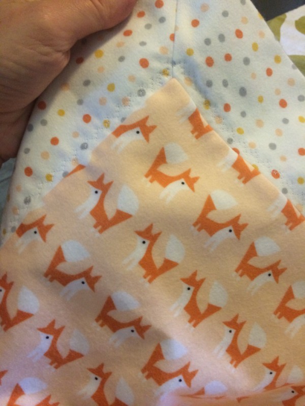 Foxy baby blanket