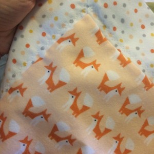 Foxy baby blanket