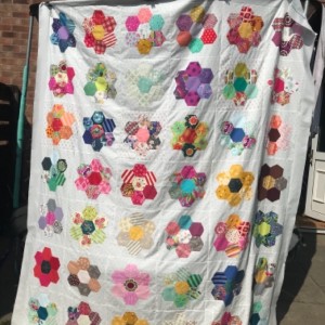 Grandmothers flower garden quilt