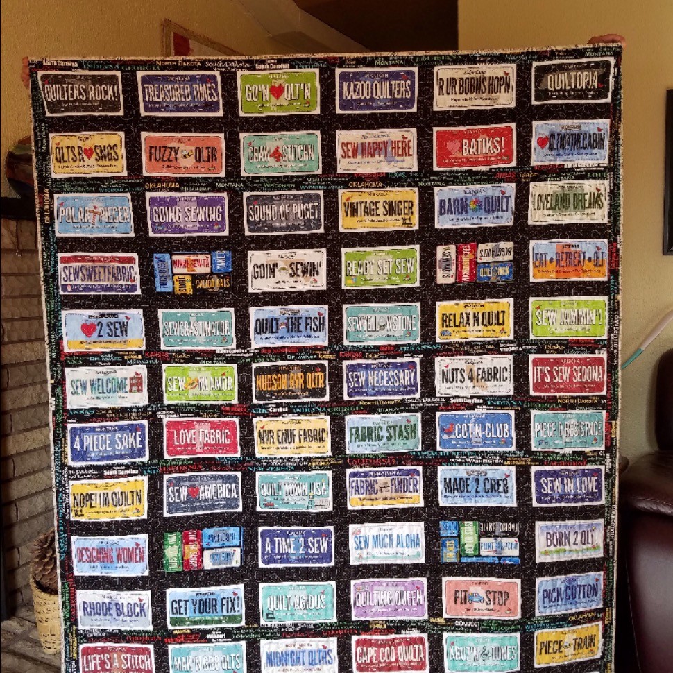 License Plate Quilt
