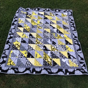 Yellow Black and White Quilt