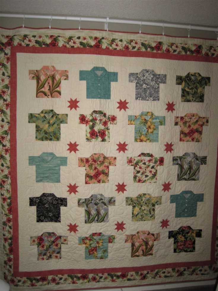 Peggy's Quilt #31 - Hawaiian Shirt Quilt