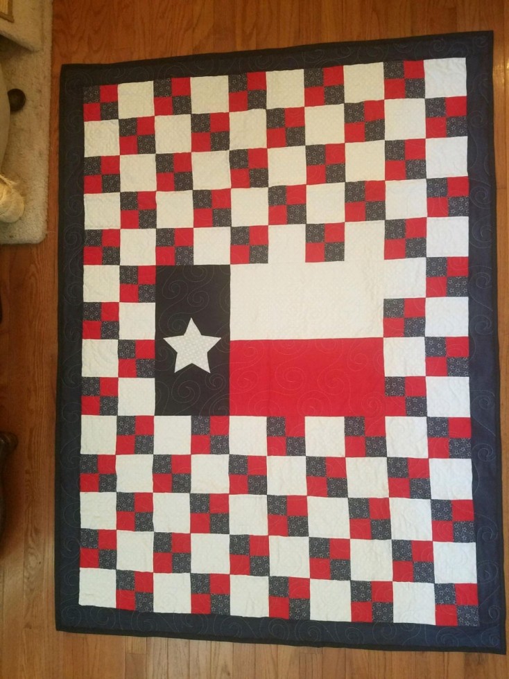 Texas flag quilt