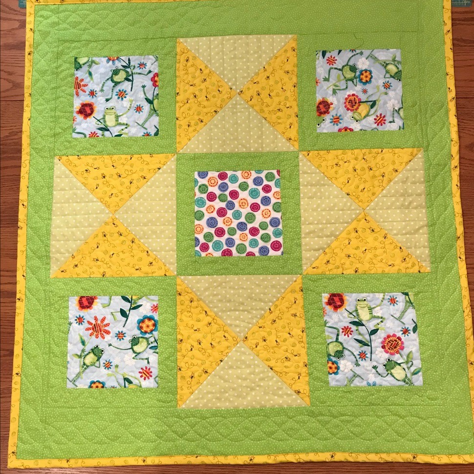 Frogs & Bees Baby Quilt
