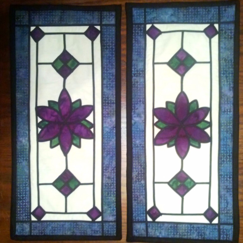 Stain Glass Runners and Wallhangings