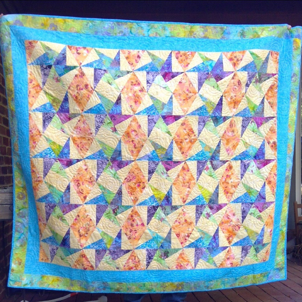 Batik quilt top