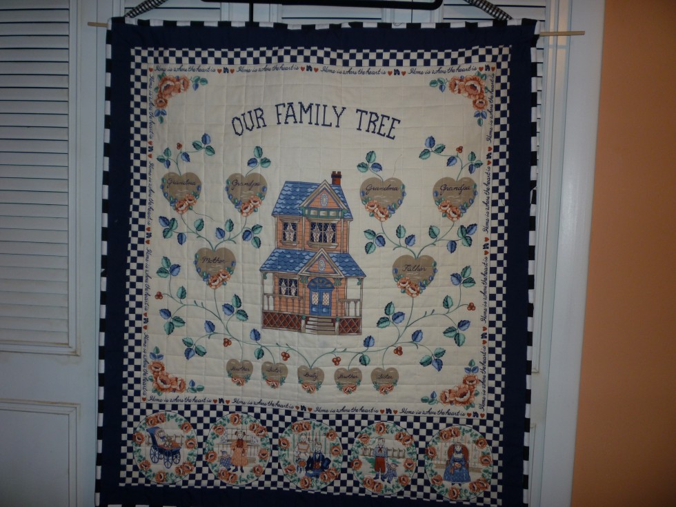 Family Tree Wall hanging or lap quilt