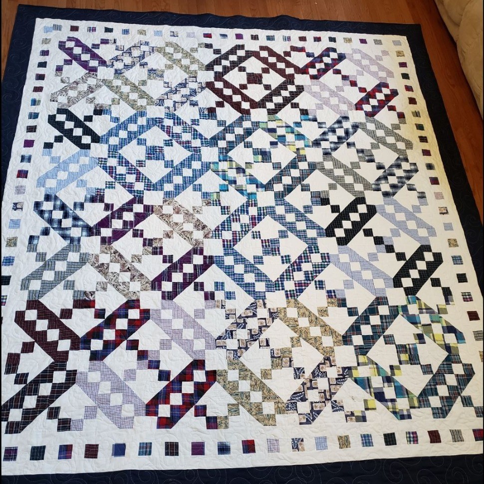 Jacob's Ladder Memory quilt (queen sized)