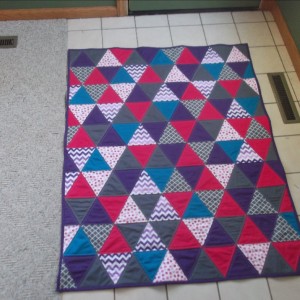 triangle baby quilt