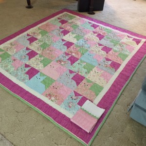 My sweet sister Debbie’s quilt, I made