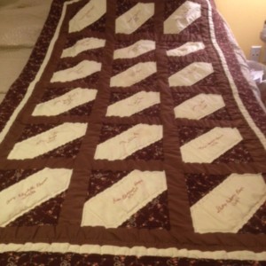 Mr. Raynal's lap quilt.