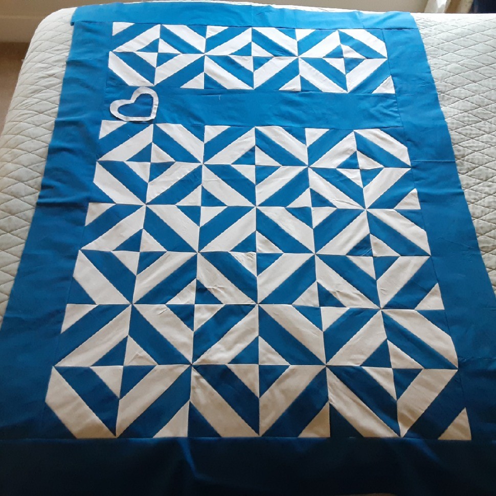 Blue and white quilt. / SOLD April 2020