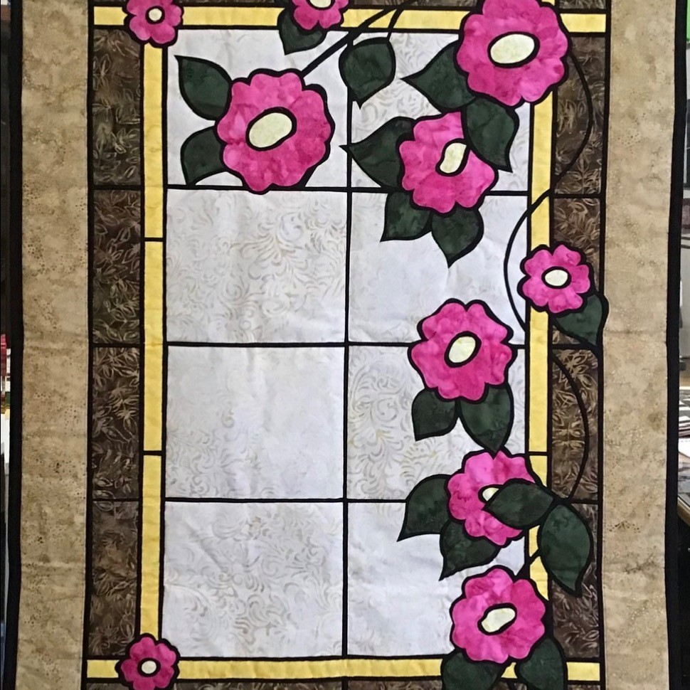 Stained Glass Wild Roses