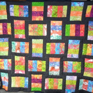 Coin quilt with a little pizzazz 