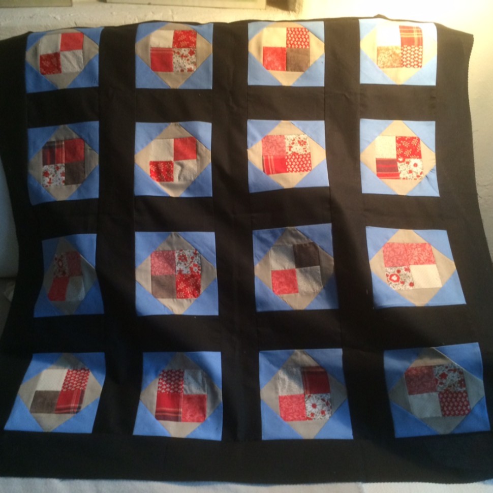Exploding blocks - My first quilt.