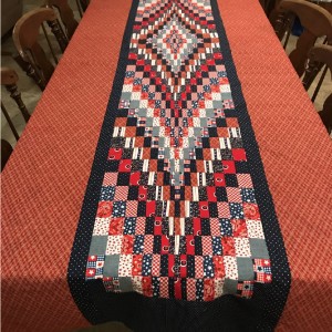 Bargello Runner turned Tablecloth & Topper