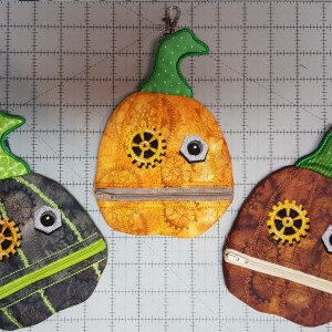 Steampunk Pumpkin Zipper Bags