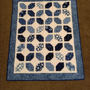 Blue Winterset Pattern Baby Quilt