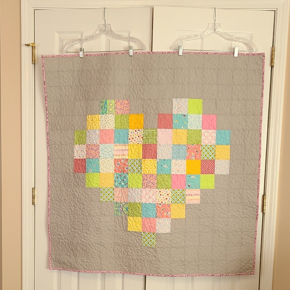 Pastel Pixelated Heart for Baby