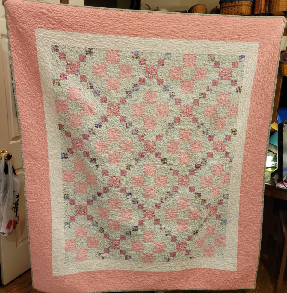 Vintage fabric quilt for my Aunt