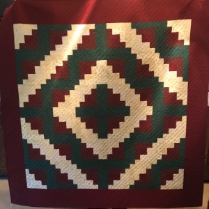 Log Cabin Quilt for our 40th Anniversary
