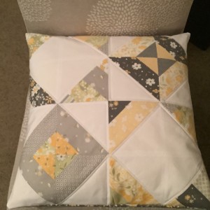 Buttercup and Slate Pillow/Cushion to Match