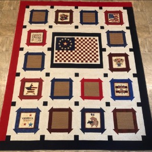 Panel of Flag & small squares 