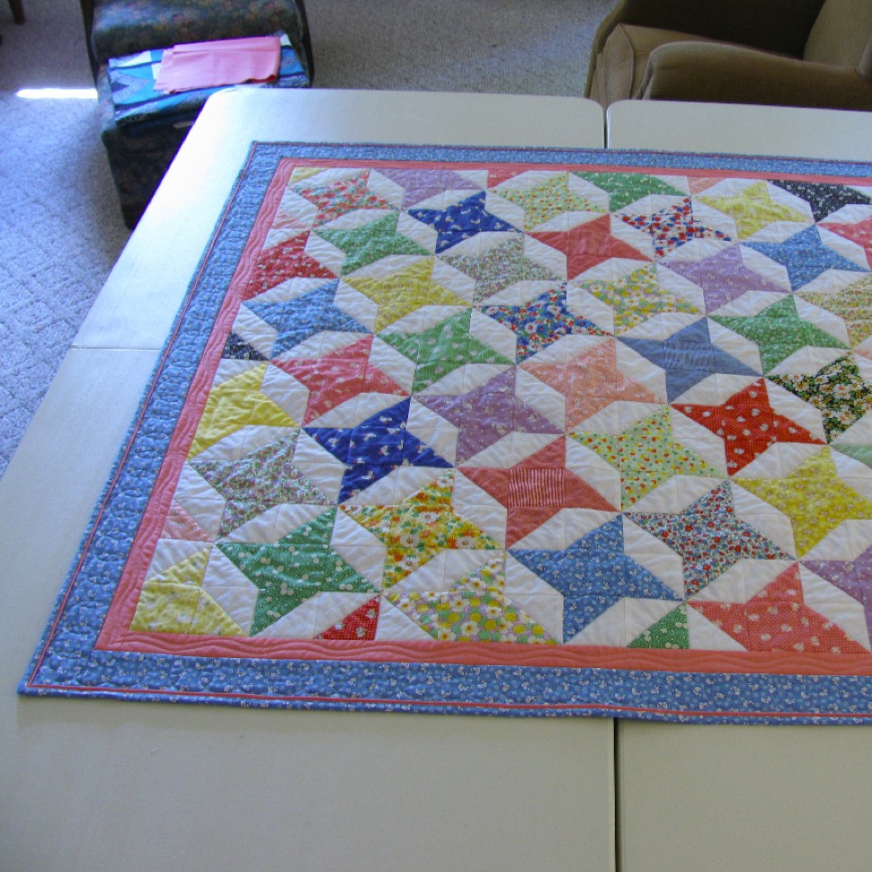 Friendship Star Baby Quilt Quiltsby me