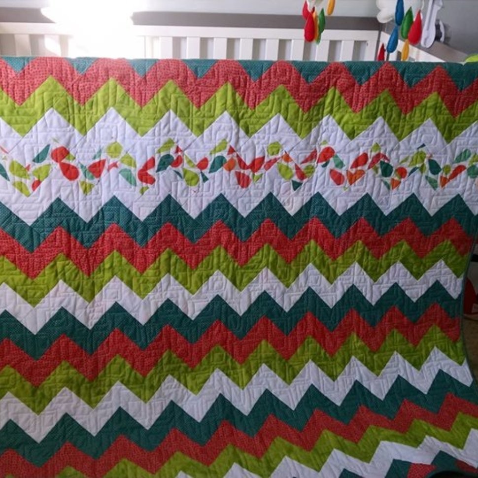 Chevron Quilt from 2 1/2 by 4 1/2 rectangles