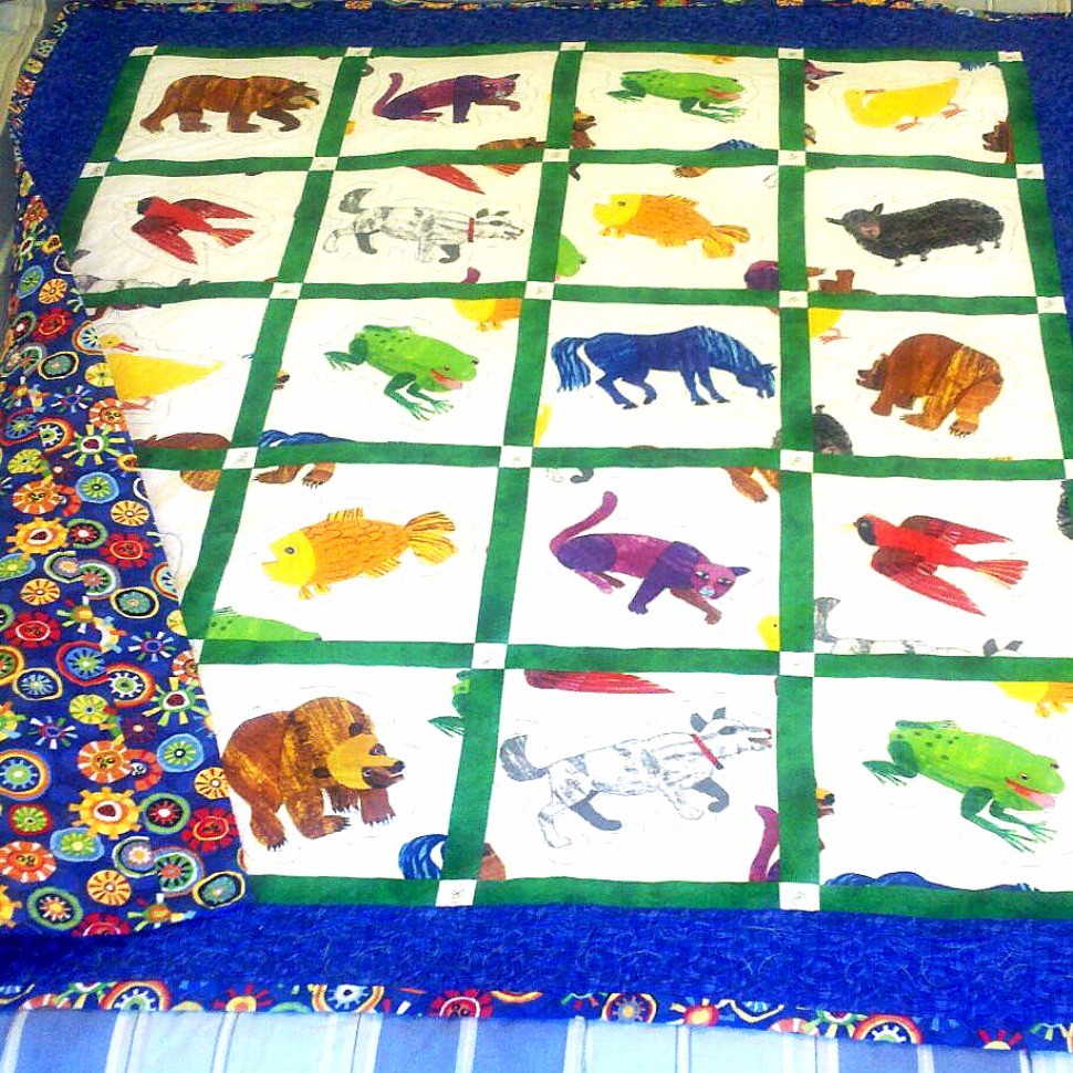 Brown Bear Baby Quilt Quiltsby me